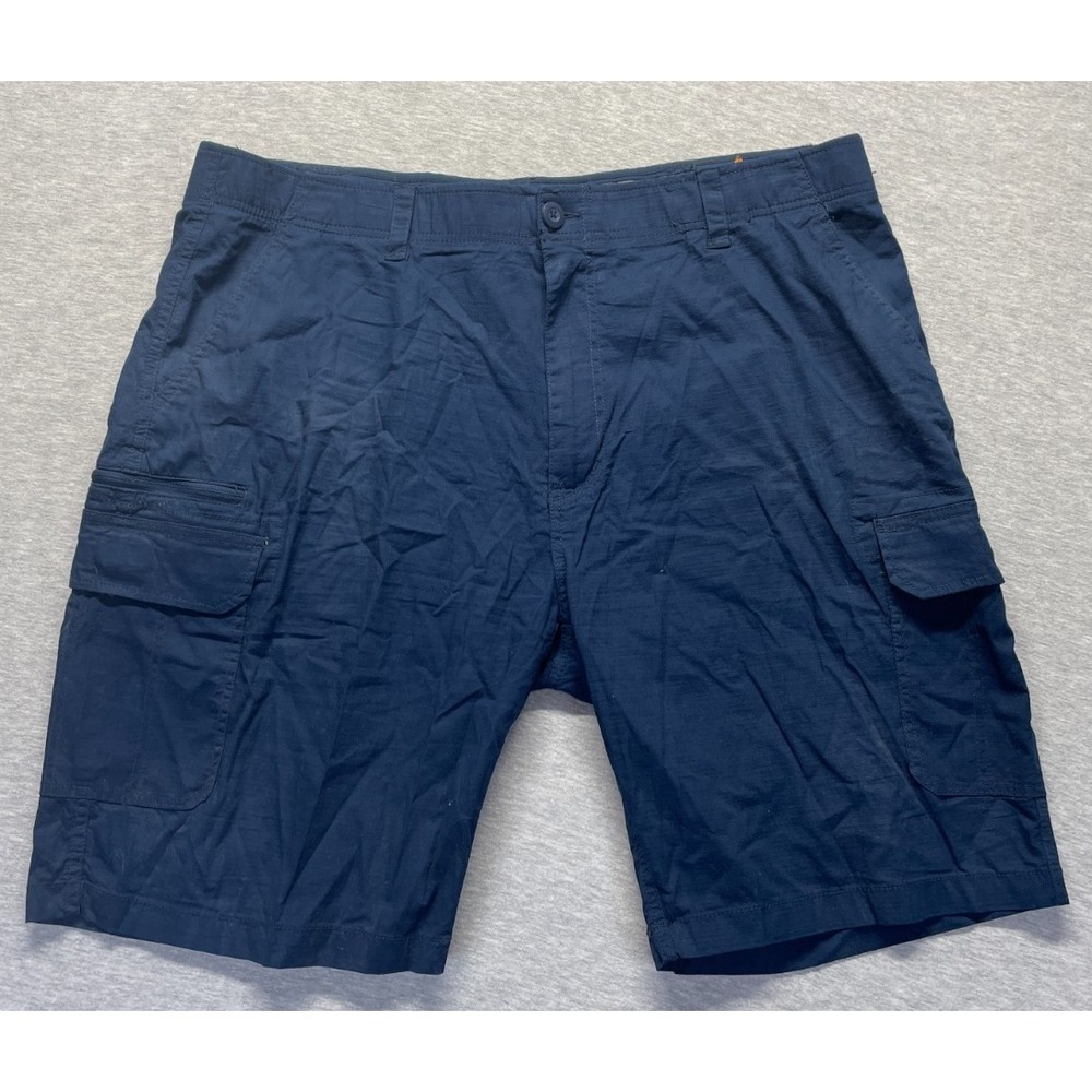 Wearfirst Cargo Shorts Mens 42 Navy Blue Cotton Utility Pockets Hiking Outdoor